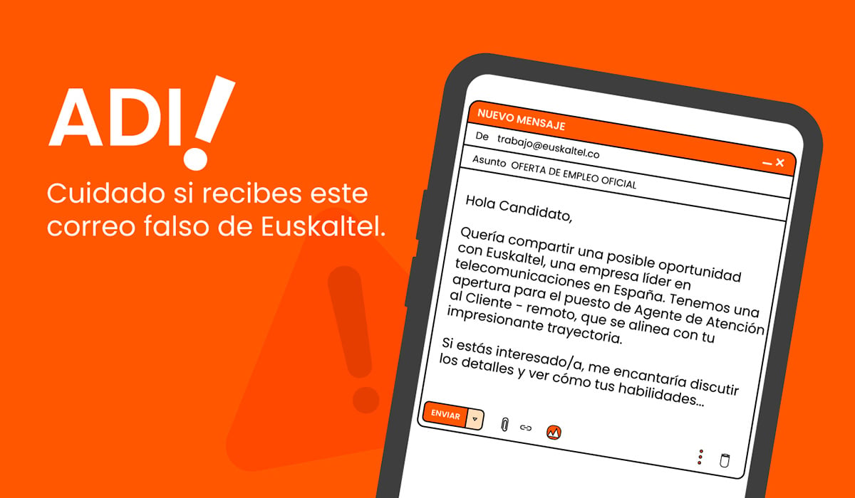 estafa euskaltel phising