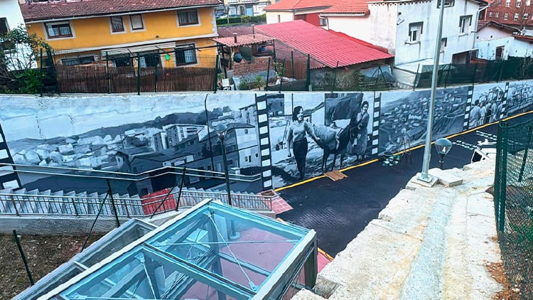 funicular masustegi bilbao mural funicular masustegi bilbao mural