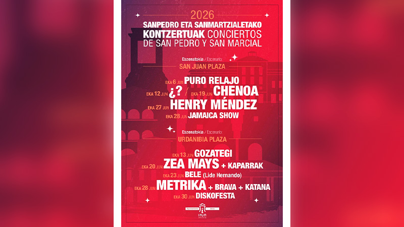 conciertos fiestas irun 2026