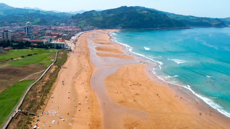 playa zarautz vista