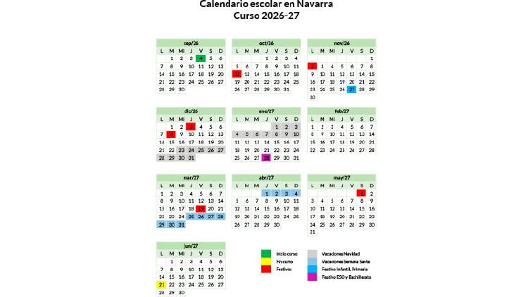 calendario escolar navarra 2026 2027 Calendario escolar Navarra 2026 2027