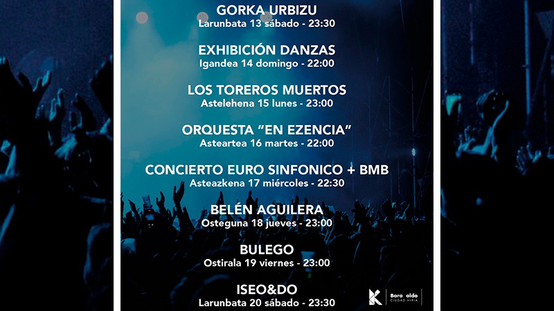 fiestas barakaldo conciertos 2024