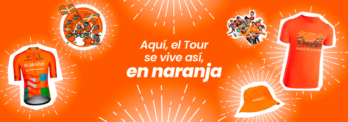 Salida del Tour 2023 en Bilbao con la Marea Naranja